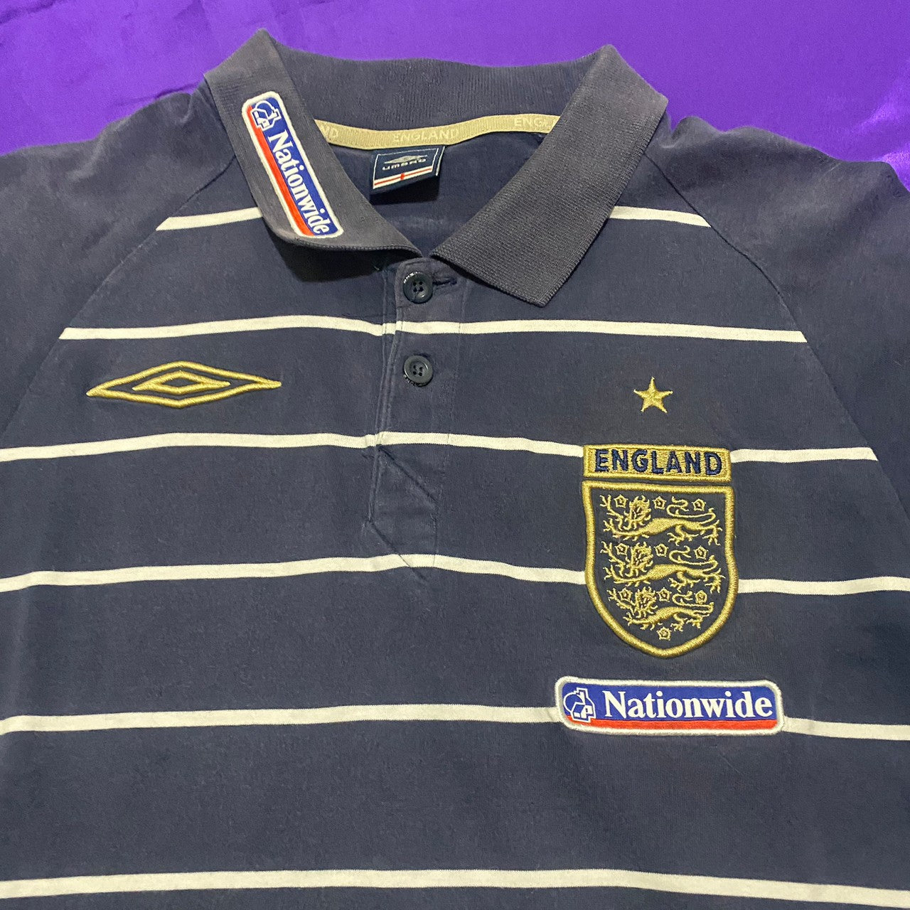 UMBRO  イングランド代表 ボーダーポロシャツ