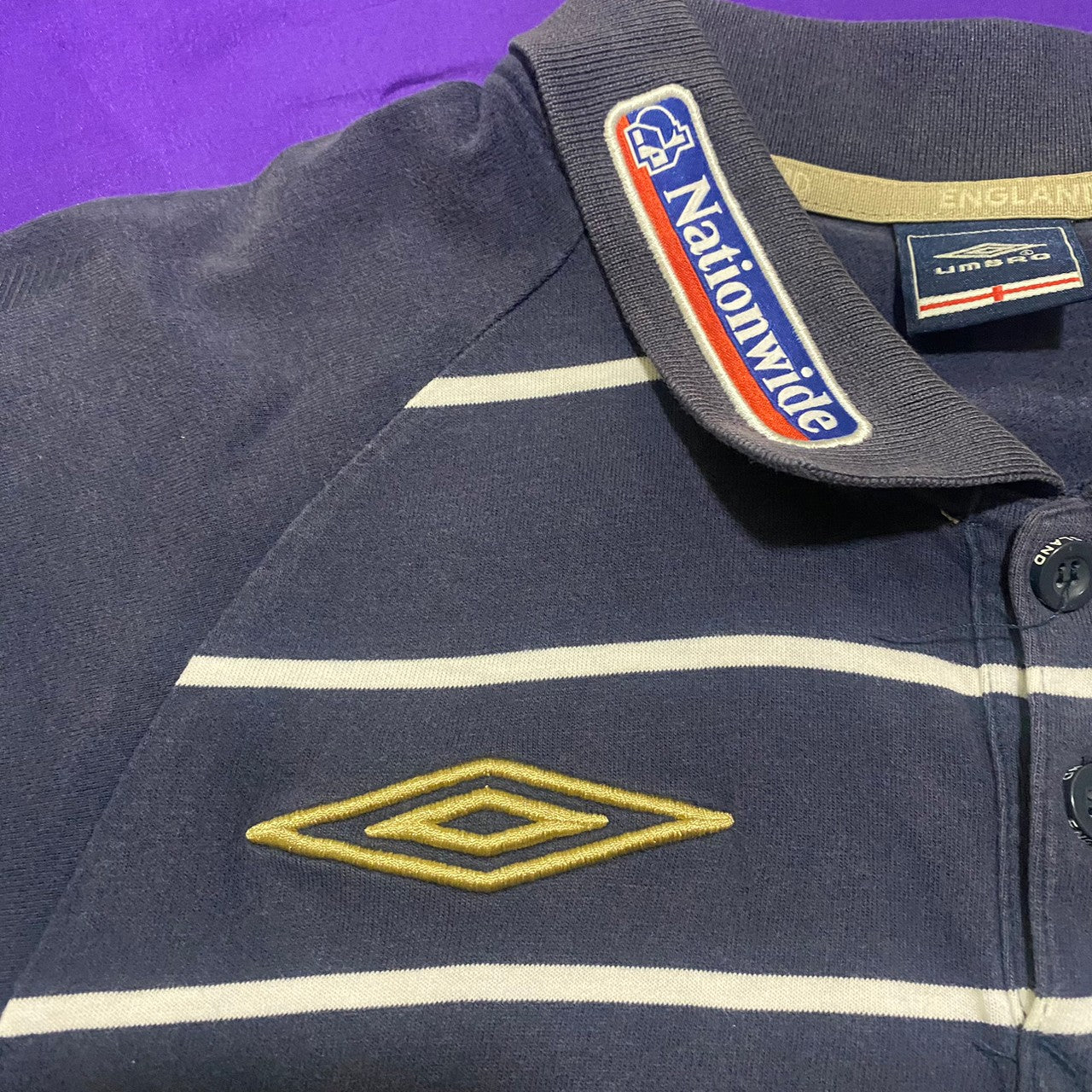 UMBRO  イングランド代表 ボーダーポロシャツ