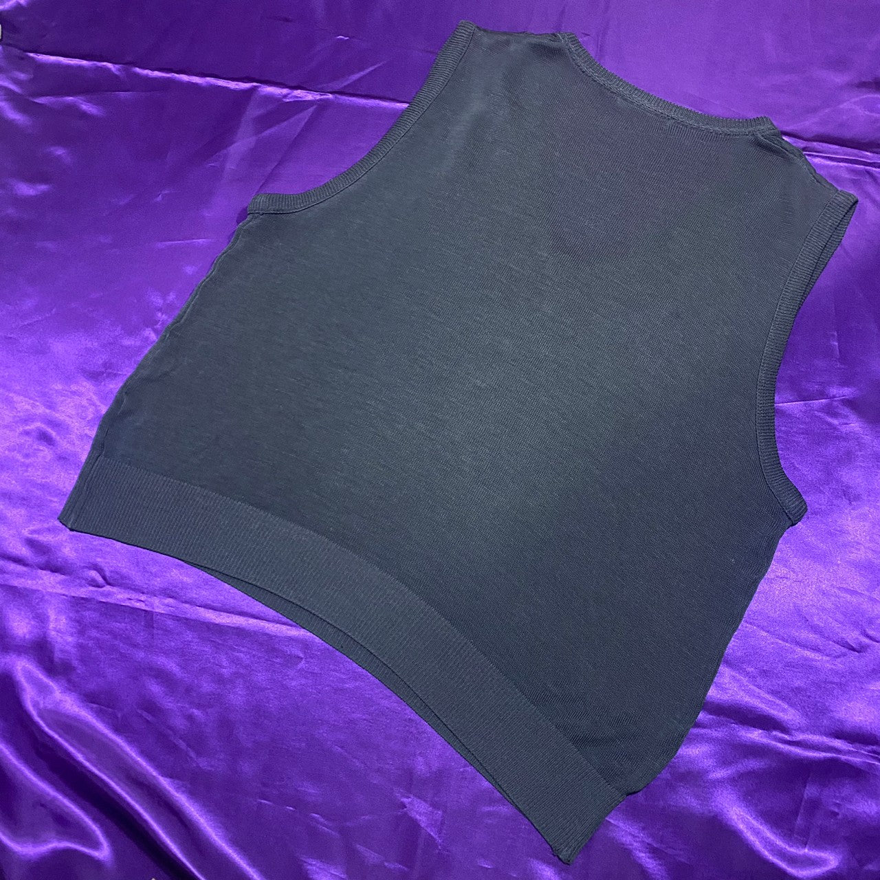 ARNOLD PALMER Acryl×linen Argyle Pattern Knit Vest