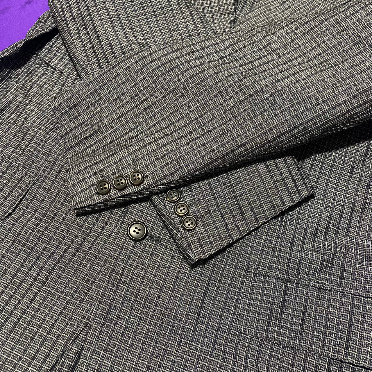 2B Silk Tailored Jacket Check Pattern