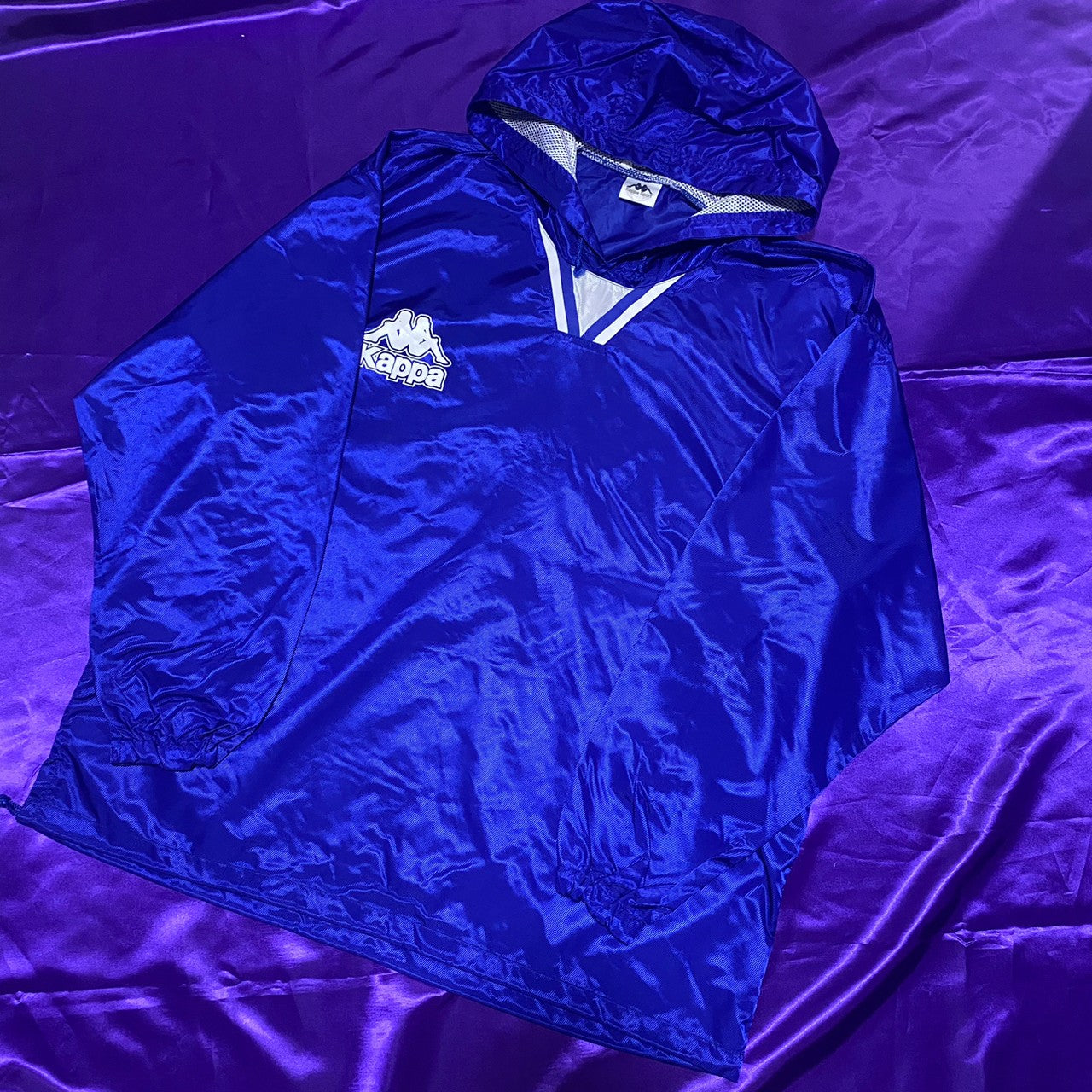 Kappa Nylon Anorak Parker Blue