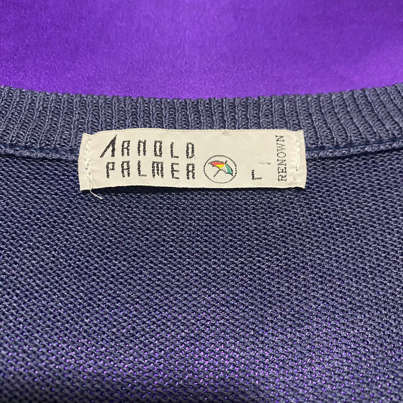 ARNOLD PALMER Acryl×linen Argyle Pattern Knit Vest