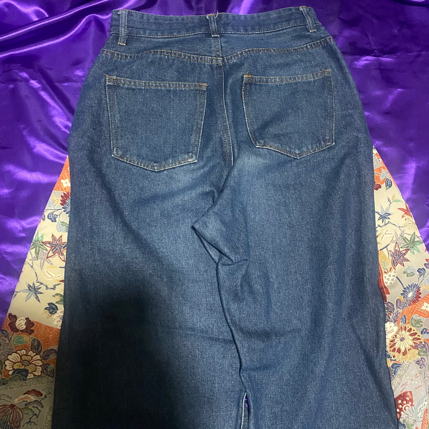 Denim × KIMONO High-Waist Remake Denim Pants