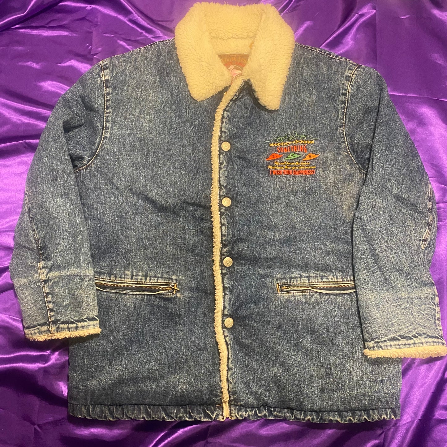 SOMETHING SPORTS Boa Denim Jacket