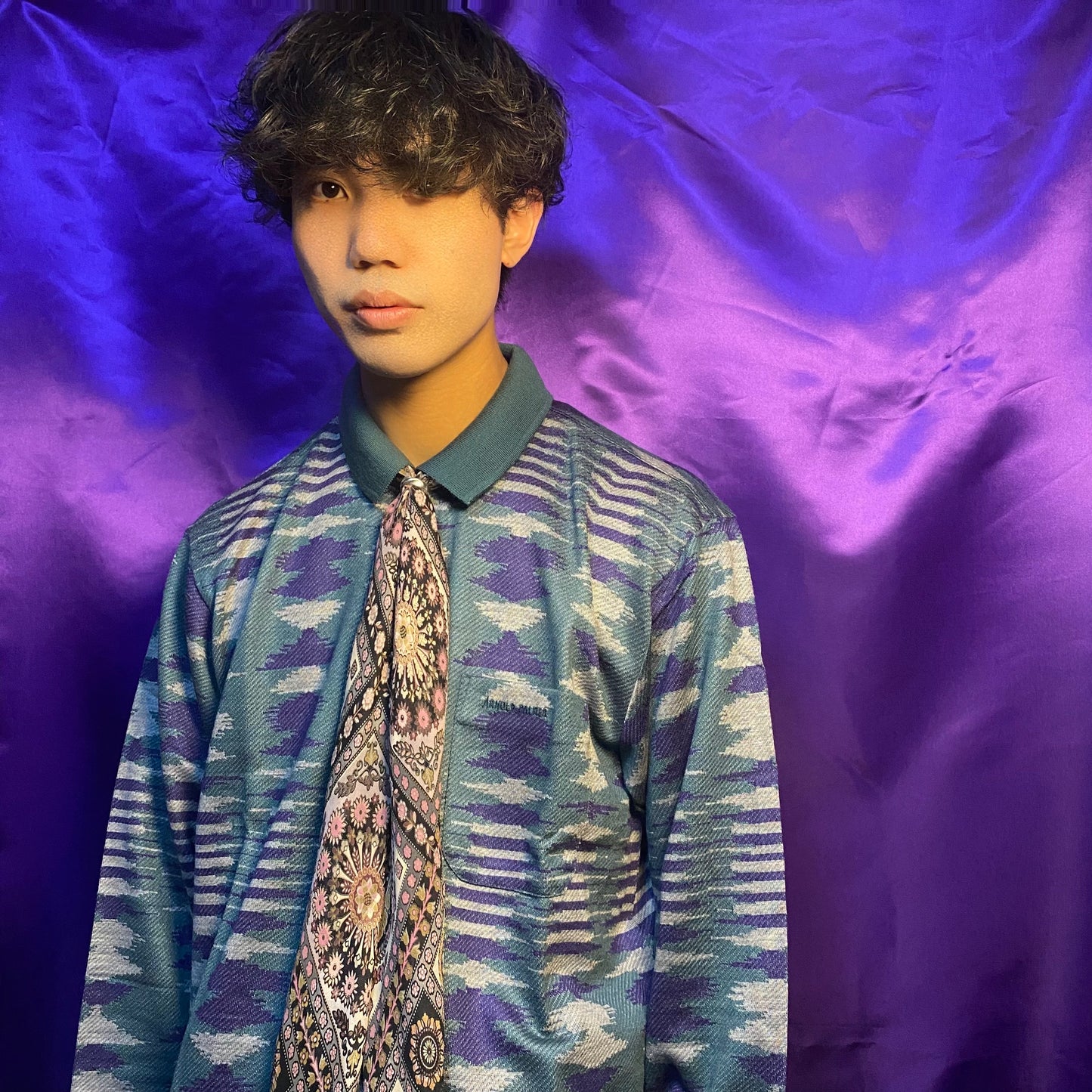 Patterned L/S Polo Shirts