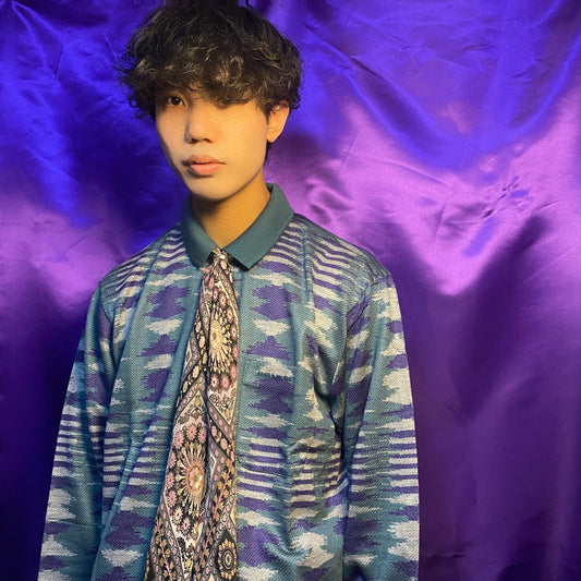 Patterned L/S Polo Shirts