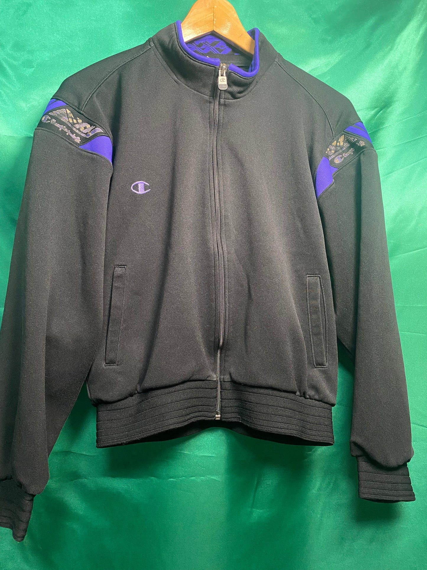 Champion 80〜90s Track Jacket Black×Purple