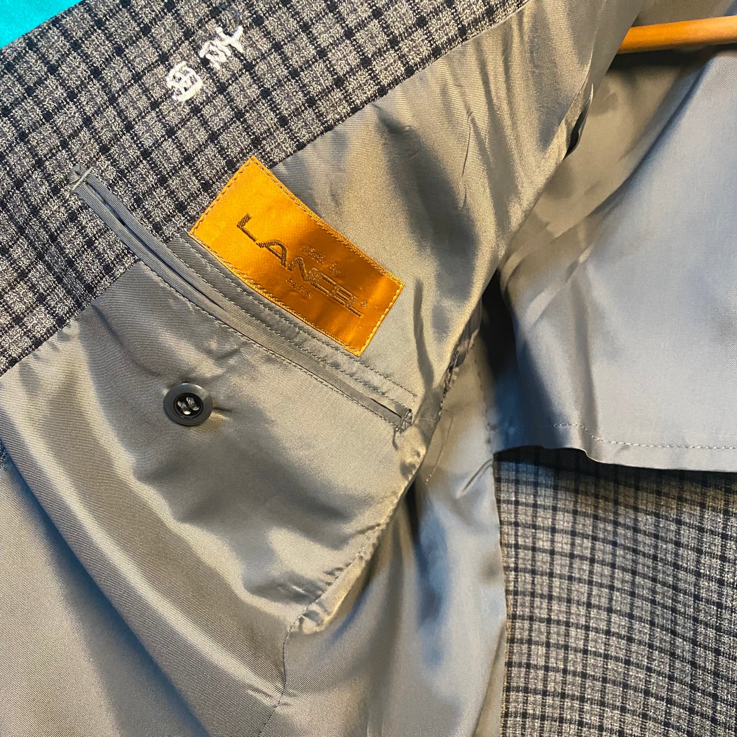 2B Check Pattern Tailored Jacket Gray×Black