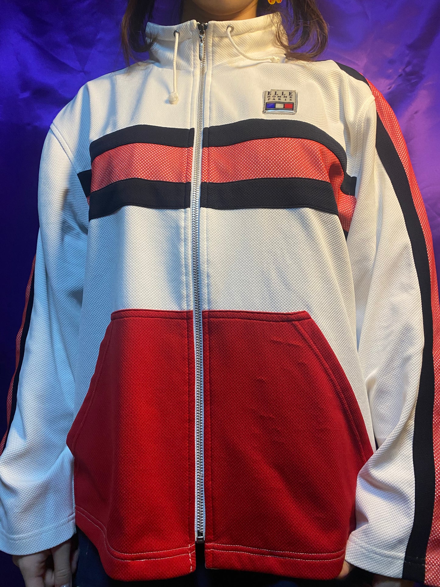 ELLE Mesh Switching Track Jacket