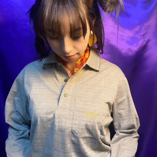 Logo × Pattern L/S Polo Shirt