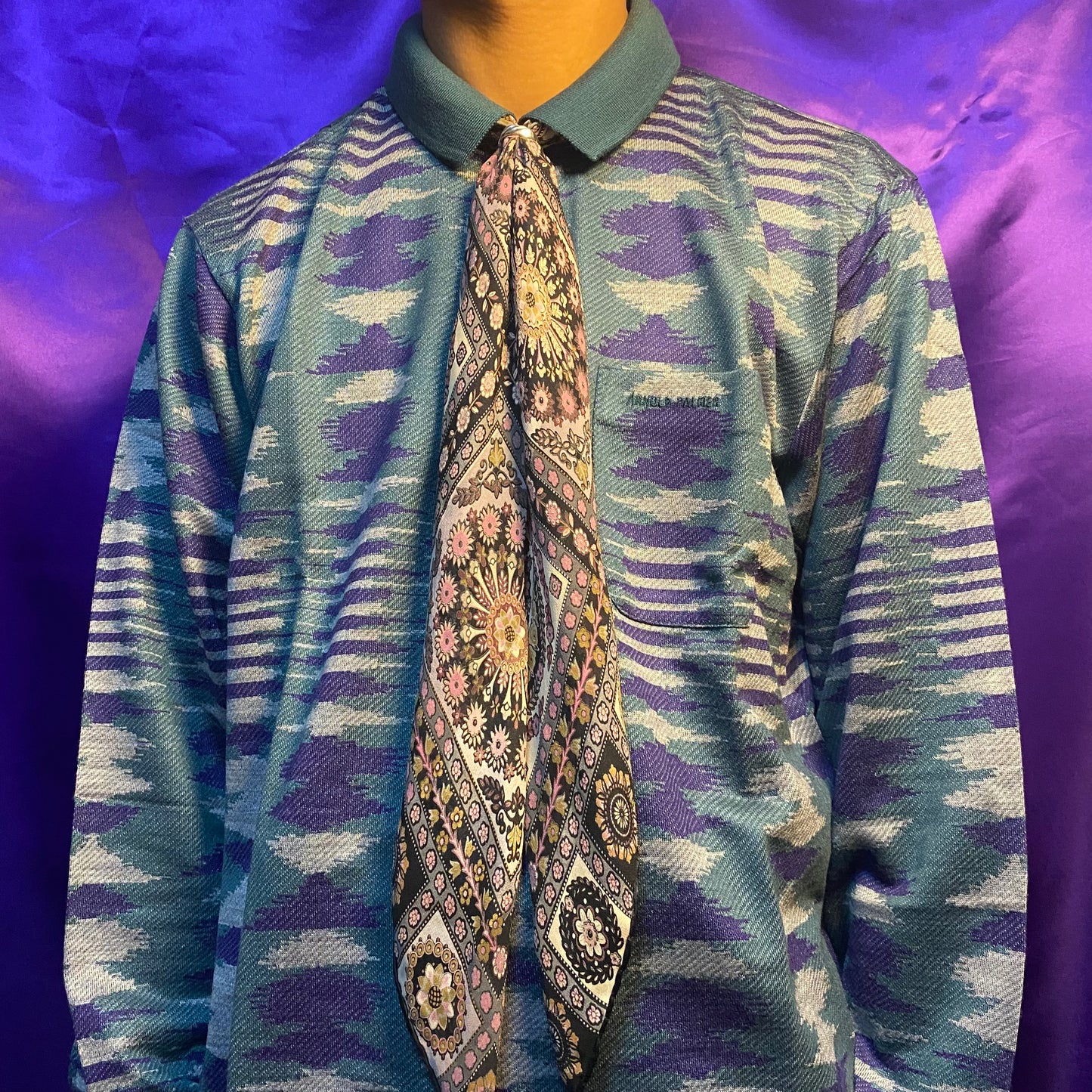 Patterned L/S Polo Shirts