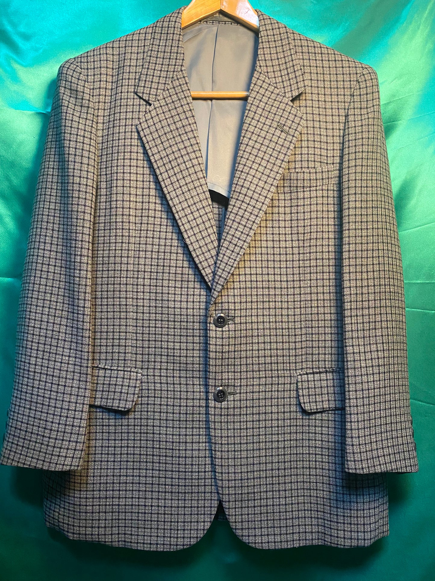 2B Check Pattern Tailored Jacket Gray×Black