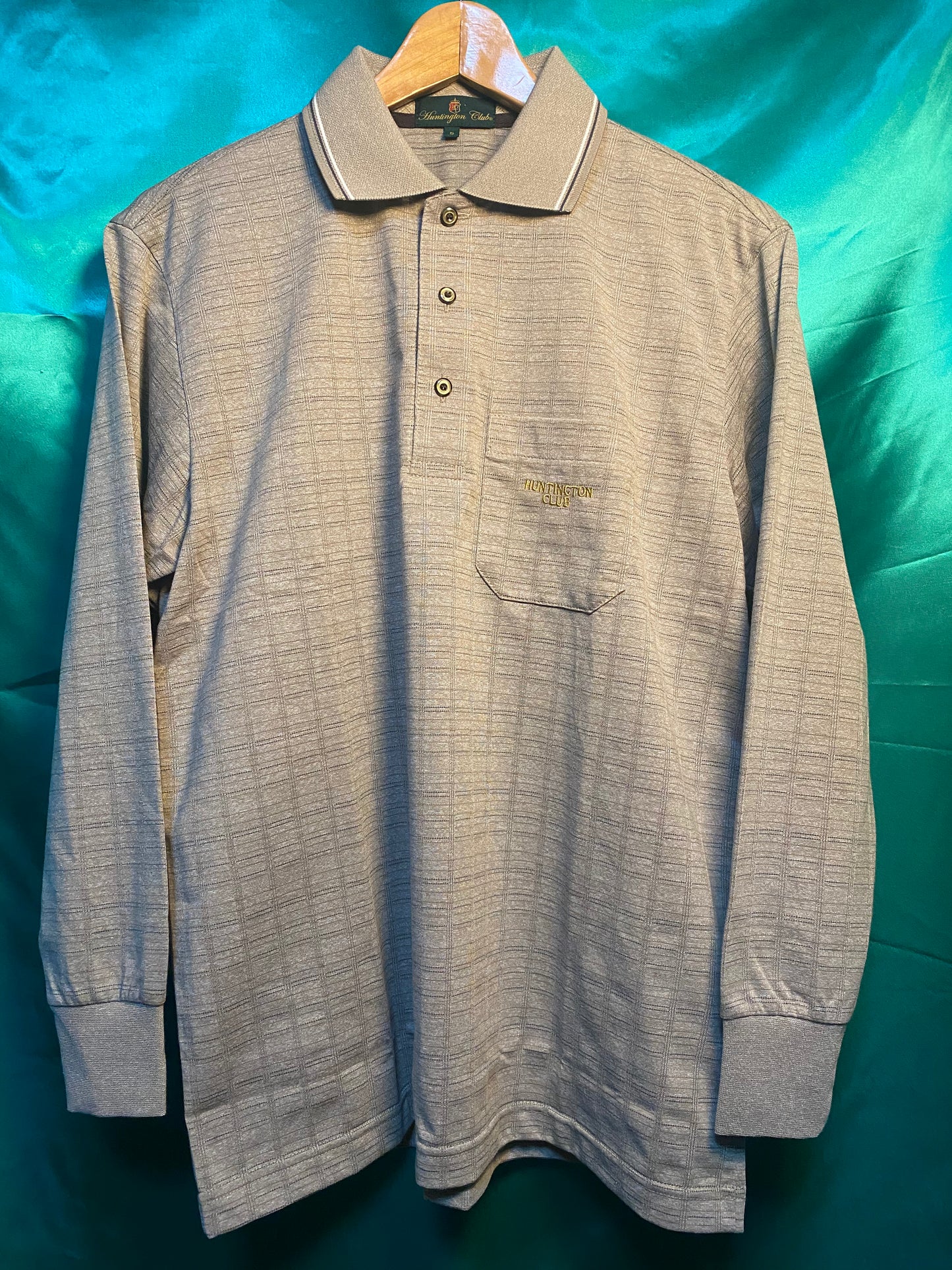 Logo × Pattern L/S Polo Shirt