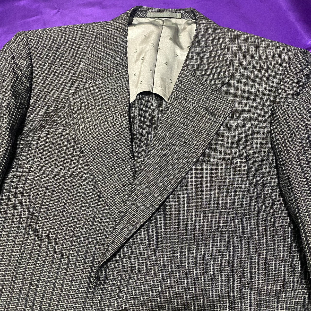 2B Silk Tailored Jacket Check Pattern