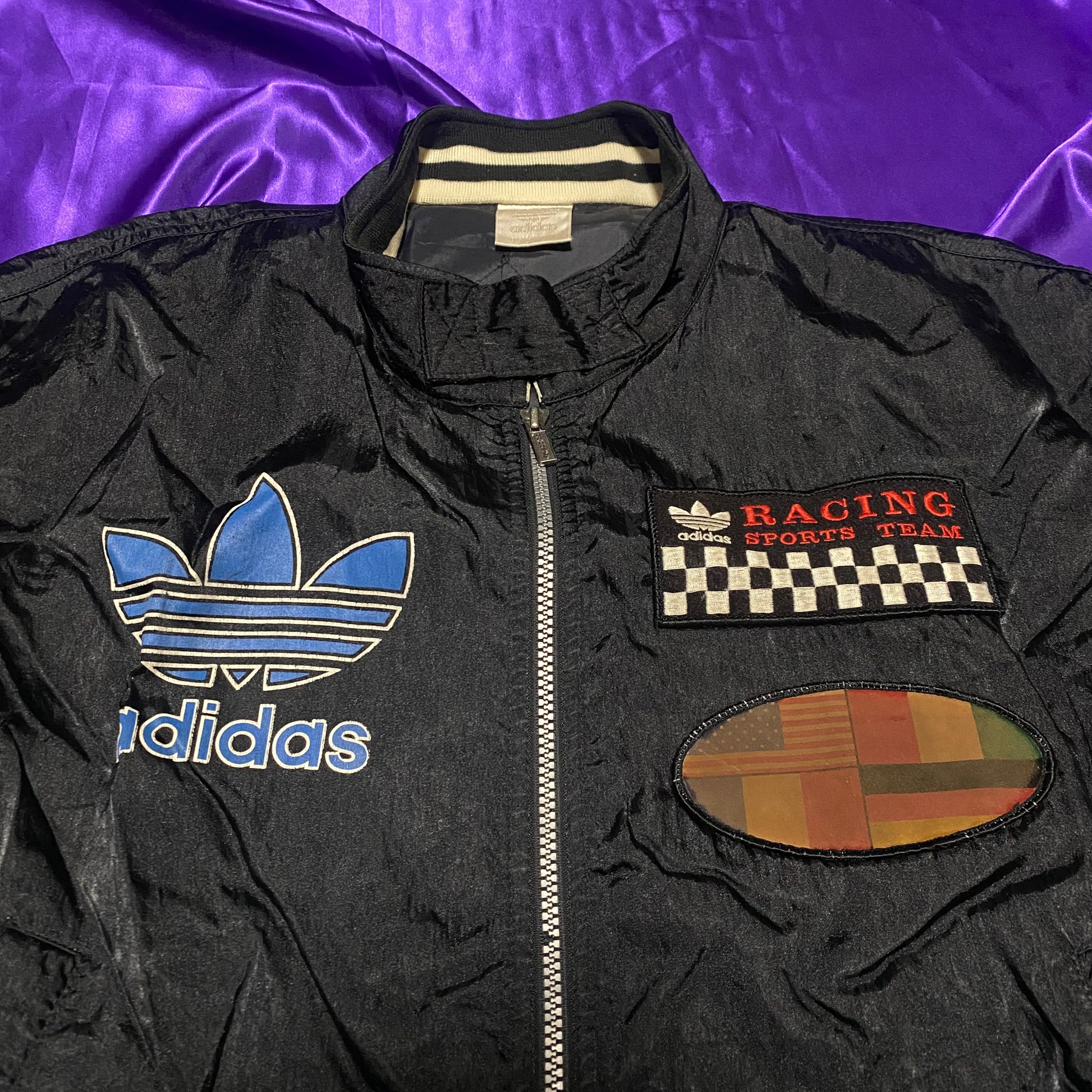 Adidas racing jacket sales
