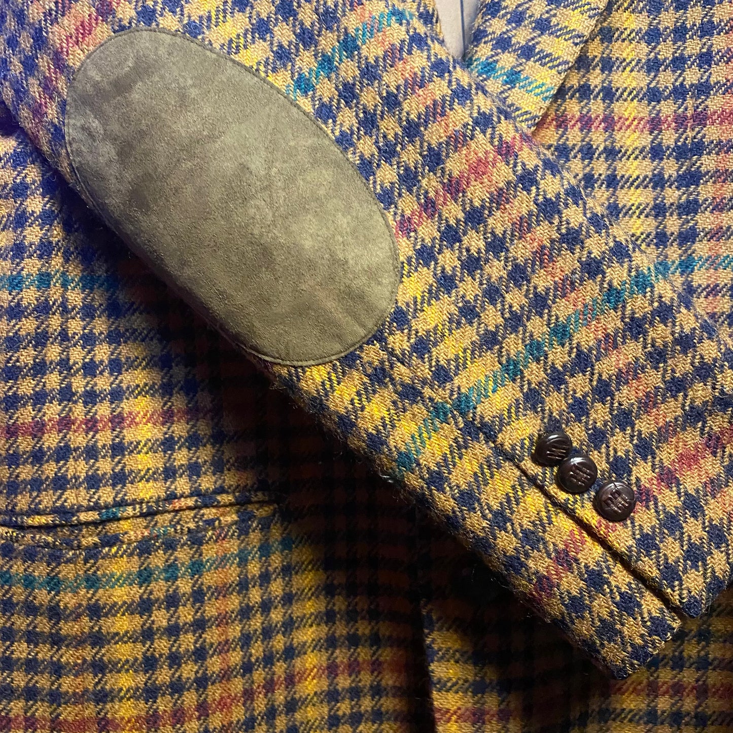 DAKS 2B Check Pattern Tweed Tailored Jacket